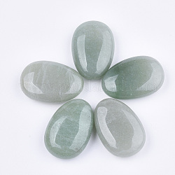 Natürlicher ovaler Palmenstein aus grünem Aventurin, Reiki-Heiltaschenstein zur Angst-Stress-Relief-Therapie, 45x30~31x14~15 mm