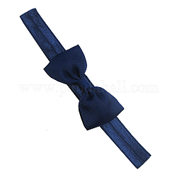 Bandeaux de bébé élastiques pour les filles, accessoires à cheveux, Avec grosseur bowknot, bleu foncé, 13.4 pouce ~ 14.2 pouces (340~360 mm)