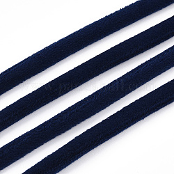 Cordón de terciopelo, azul de Prusia, 6mm, alrededor de 54.68 yarda (50 m) / paquete