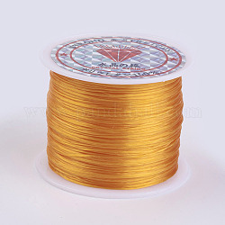 Filo di cristallo elastico piatto, filo per perline elastico, per realizzare bracciali elastici, goldenrod, 0.5mm, circa 49.21 iarde (45 m)/rotolo