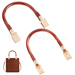 Anses de sac en plastique, arc, avec boucles en fer et alliage, des vis, pour les accessoires de remplacement de sac, selle marron, 14.2x12.75x1.55 cm