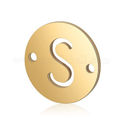 Verbindungselemente aus Titanstahl, flach rund mit Brief, golden, letter.s, 12x0.8 mm, Bohrung: 0.8 mm