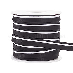 Tessuto in fibra di alcol polivinilico benecreat, per accessori per il cucito fai da te cheongsam, nero, tessuto in fibra: 9.5x0.8 mm, 12.5 m; bobine: bobina: 28x58 mm, 1 pc