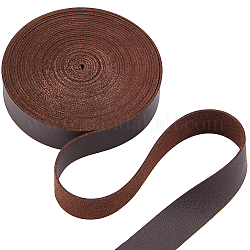 Gorgecraft cordón plano de imitación de cuero, para la decoración de almohadas, coco marrón, 19x1.6mm, alrededor de 5.47 yarda (5 m) / rollo