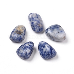 Perles de jaspe tache bleue naturelle, pierres de guérison, pour la thérapie de méditation équilibrant l'énergie, pierre roulée, gemmes de remplissage de vase, pas de trous / non percés, pépites, 20~35x13~23x8~22mm