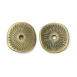 Perline in lega stile tibetano,  piombo e cadmio libero, bronzo antico, circa 15 mm di lunghezza, 14 mm di larghezza, 1 mm di spessore, Foro: 2 mm