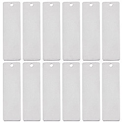 SUNNYCLUE 1 Box 30Pcs Stainless Steel Blanks Stamping Blank Tags Metal Bar Rectangle Charms for Jewelry Making Charm Laser Engraving Pet Dog Name Tag Necklace Bracelet Adult DIY Crafting Supplies