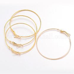 Golden Iron Hoop Earring, 18 Gauge, 49x1mm