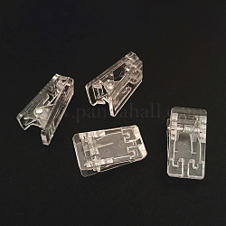 Büroklammern aus transparentem Acryl, Kartenassistent-Clips, Rechteck, Transparent, 25x14 mm