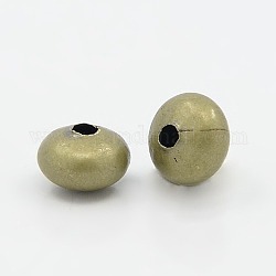 Eisen Zwischenperlen, Rondell, Antik Bronze, 6x4 mm, Bohrung: 2 mm
