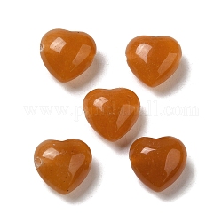 Perles naturelles en aventurine rouge, cœur, 14.5~15x14.5~15x8.5mm, Trou: 1.5mm