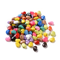 Spray gemalt Legierung Perlen, Bohne, Mischfarbe, 7.5x5.5x4.3 mm, Bohrung: 1.2 mm
