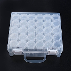 Plastic Bead Storage Containers, Column, Clear, 2.7x4.75cm
