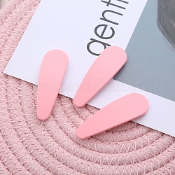 Gefrostete Haarspangen aus Kunststoff, mit Metallclip, für Frauen und Mädchen, Träne, rosa, 52 mm