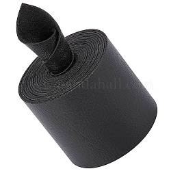 Шнур из искусственной кожи, для одежды, плоский, чёрные, 50x1.2 мм, около 2.19 ярда (2 м) / рулон