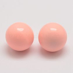 Perline in ottone campane montate su ciondoli a gabbia, Senza Buco, rosa nebbiosa, 16mm
