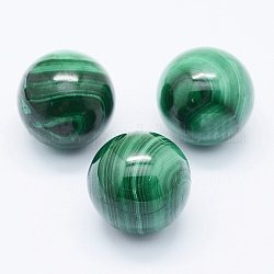 Abalorios de malaquita naturales, esfera de piedras preciosas, sin perforar / sin orificio, redondo, 26~27mm
