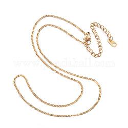 304 ожерелья нержавеющей стали, обуздать цепи ожерелья, золотые, 16.14 дюйм (41 см)