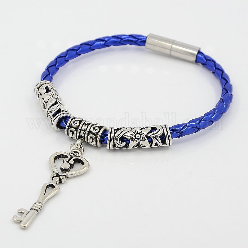 Wholesale Fashionable Imitation Leather Cord Charm Bracelets