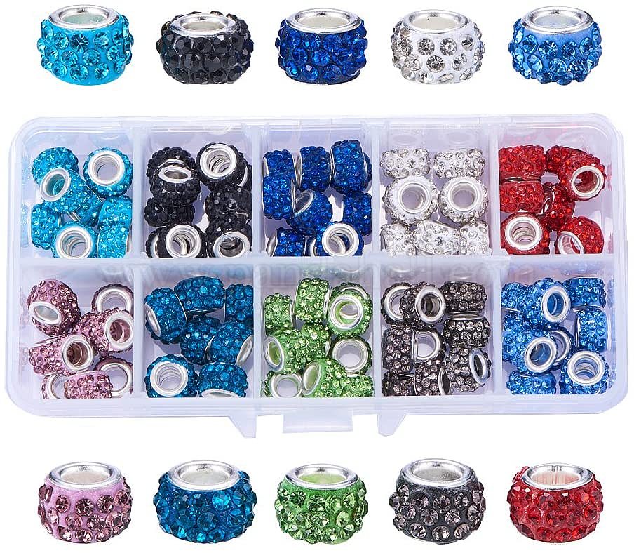 Shop NBEADS 1 Box of 100 Pcs Assorted Colors 10mm Polymer Clay ...