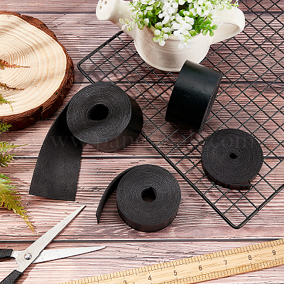 Leather Straps for Crafts Flat Cord DIY Leather Strap 78 inches Long for  Making Bag Strap Leather Belt Furniture Handles Black