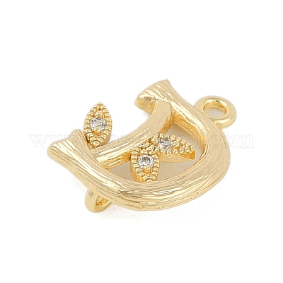 Латунные хрустальные стразы буквы звенья соединительные подвески&nbsp;KK-S395-06G-D-1