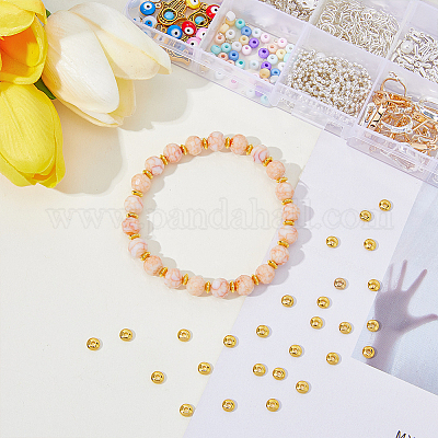 Shop HOBBIESAY 500Pcs 5mm Golden Rondelle Spacer Beads Lustrous Classic  Brass Beads Smooth Seamless-Look Beads for Bracelet Keychain Earring and  Other Fashion Jewelry Crafts Making for Jewelry Making - PandaHall Selected