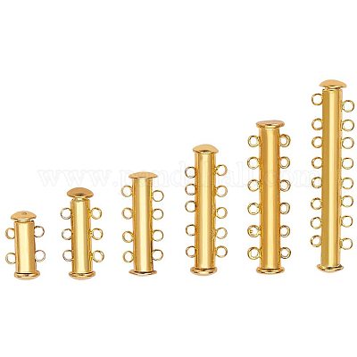 Wholesale Tube Brass Magnetic Slide Lock Clasps 