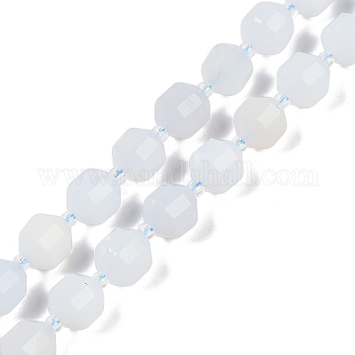 Природные голубые халцедон бисер пряди&nbsp;G-O201B-134G-1