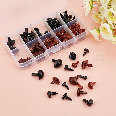 Wholesale SUPERFINDINGS 130pcs 5 Sizes Plastic Safety Noses with Washer  Triangle Animal Doll Nose Black and Red Craft Amigurumi Nose Sets for Doll  Puppet Bear Plush Crochet Projects DIY Animal Making 
