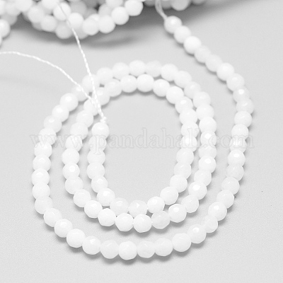 Natürliche weiße Jade Perlenstränge&nbsp;G-R344-4mm-21-1