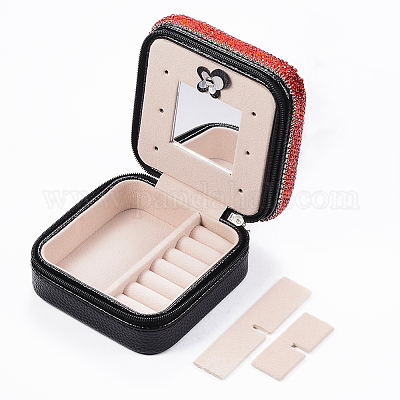 Contenitore di monili di cuoio artificiale&nbsp;LBOX-G002-A03-1