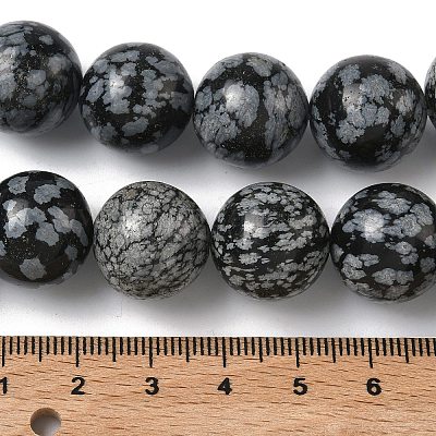 Природные снежинка обсидиан бисер нитей&nbsp;G-F818-A10-16mm-1