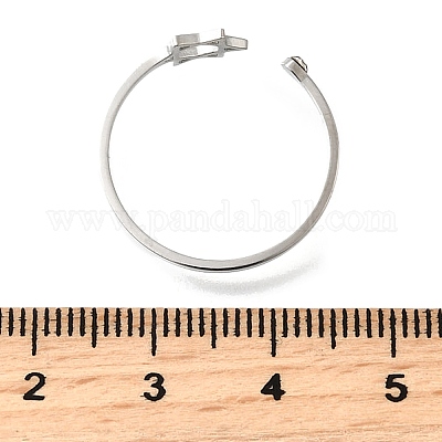 Кольца-манжеты из нержавеющей стали 304 с микропаве из кубического циркония&nbsp;LS-RJEW-S628-02P-1