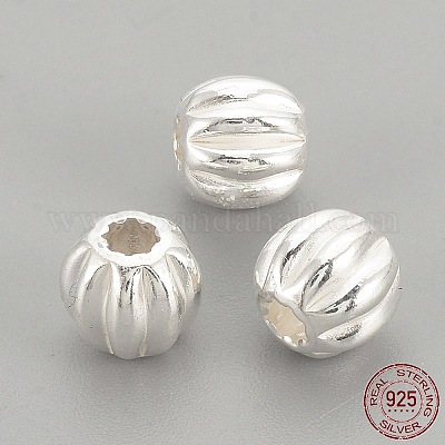 Corrugated Round Spacer Beads in oxidised finish