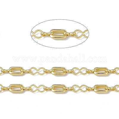 Cadenas de eslabones infinitos y rectangulares de latón&nbsp;CHC-P010-18G-1