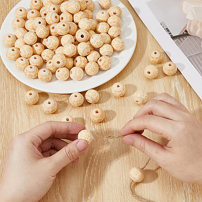 Деревянные бусины&nbsp;WOOD-FH0002-29B-1