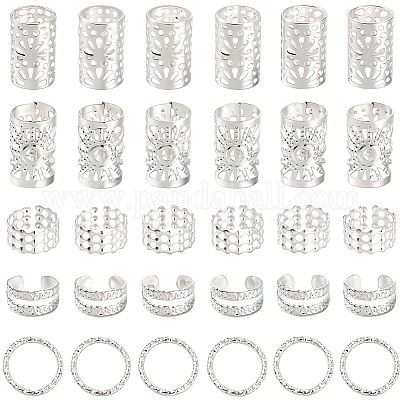 200 шт. 5 стиля железные манжеты для волос&nbsp;AJEW-SC0003-88-1