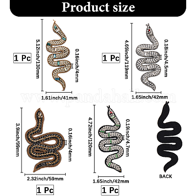 4 шт. 4 стиля тканевая нашивка ручной работы со стразами&nbsp;DIY-GF0010-80-1