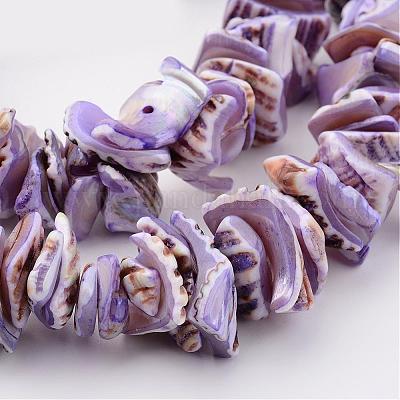 Chapelets de perles en coquillage naturel&nbsp;BSHE-P010-01-1
