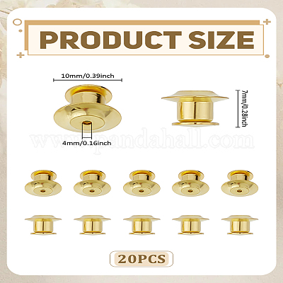 20 шт. латунные застежки&nbsp;KK-LP0004-87-1