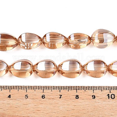 Стеклянные бусины с гальваническим покрытием &nbsp;EGLA-T028-01F-1