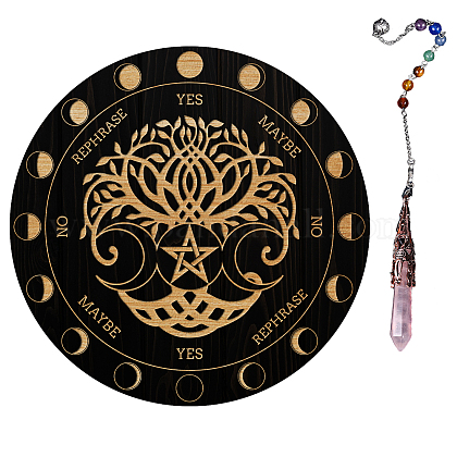 AHANDMAKER Tree of Life Pendulum Board DIY-GA0003-53D-1