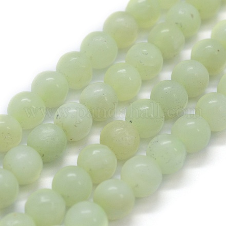 Chapelets de perles en jade naturelle nouvelle G-G763-04-6mm-1