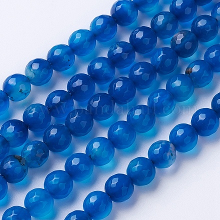 Chapelets de perles d'agate naturelle X-G-G751-03-8mm-1