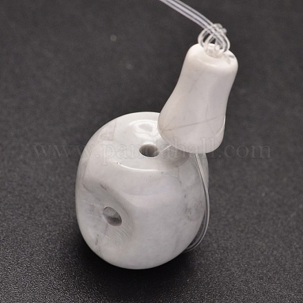 Натуральный говлит драгоценный камень 3-дырочные гуру шарики для буддийского изготовления ювелирных изделий G-L409A-05-1
