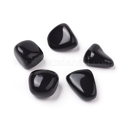 5pcs perles d'obsidienne noire naturelle G-FS0002-05-1
