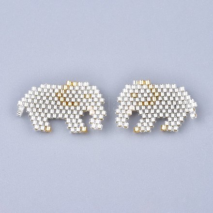 Handmade Seed Beads Pendants SEED-I012-53A-1
