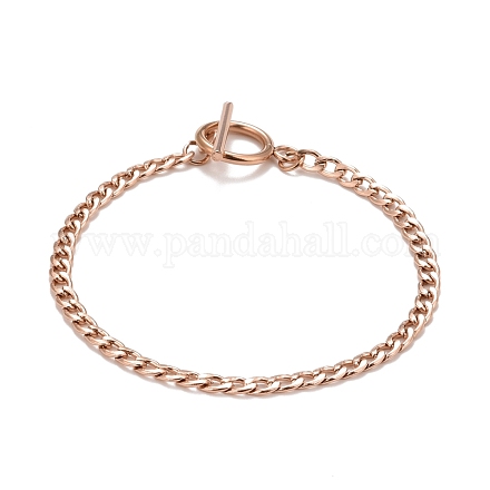 Placage ionique (ip) 304 bracelets chaîne en acier inoxydable pour femme ou homme BJEW-A039-04RG-1