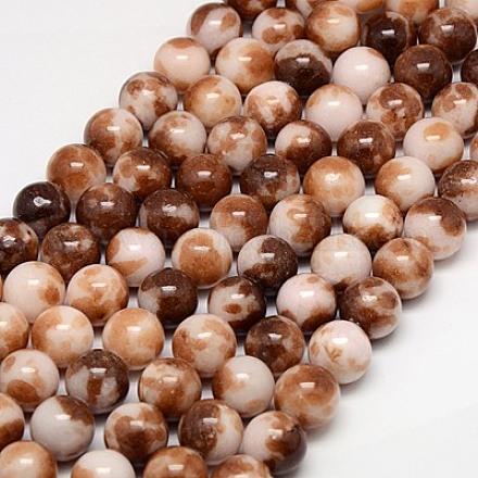 Chapelets de perles de jade blanche naturelle G-G597-6mm-XTH-16-1